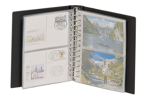 Lindner Postkarten-Album Schwarz Classic 1103K-S Neu