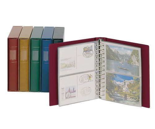 Lindner Postkarten-Album Weinrot Classic mit Kassette 1131-W Neu