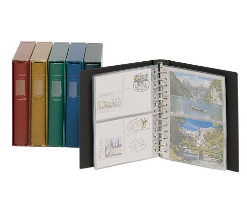 Lindner Postkarten-Album Schwarz Classic mit Kassette 1131-S Neu