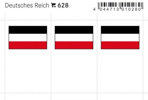Lindner Flaggensticker Deutsches Reich (6er Pack) 628 Neu