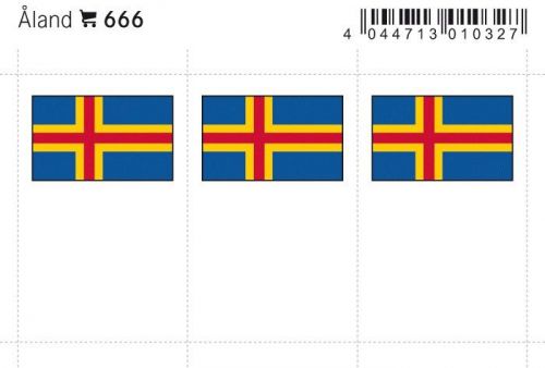 Lindner Flaggensticker Aland (6er Pack) 666 Neu