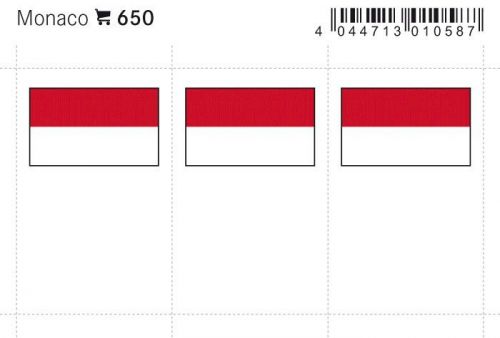 Lindner Flaggensticker Monaco (6er Pack) 650 Neu