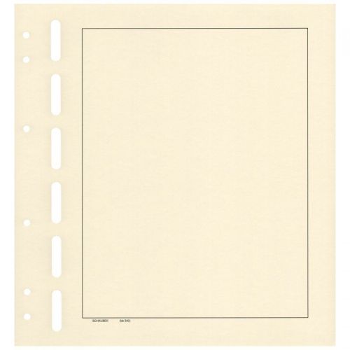 Schaubek Blankoblätter bb500-50 gelblich-weiß mit Rahmen 50 Blatt Neu
