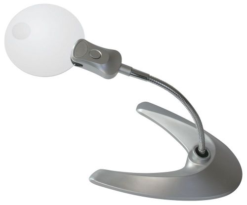 Lindner Randlose Standlupe mit LED-Beleuchtung, Vergrößerung 2x / 6x S7150 Neu