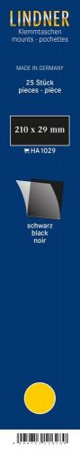 Lindner Klemmstreifen Schwarz 210 x 29 mm (25 Stück) HA1029 Neu