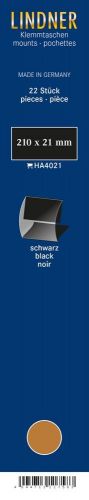 Lindner Klemmfix Streifen Schwarz 210 x 21 mm (22 Stück) HA4021 Neu