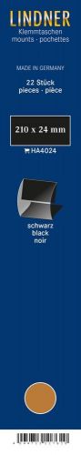 Lindner Klemmfix Streifen Schwarz 210 x 24 mm (22 Stück) HA4024 Neu