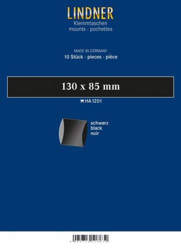 Lindner Blockstreifen Schwarz 130 x 85 mm (10 Stück) HA1201 Neu