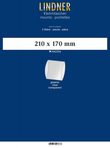 Lindner Blockstreifen Klar 210 x 170 (3 Stück) HA2204 Neu