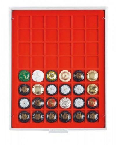 Lindner Münzbox Hellrot Standard 2148F Neu