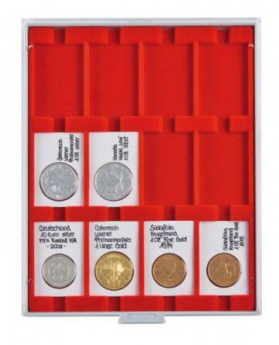 Lindner Münzbox Hellrot Standard 2170 Neu