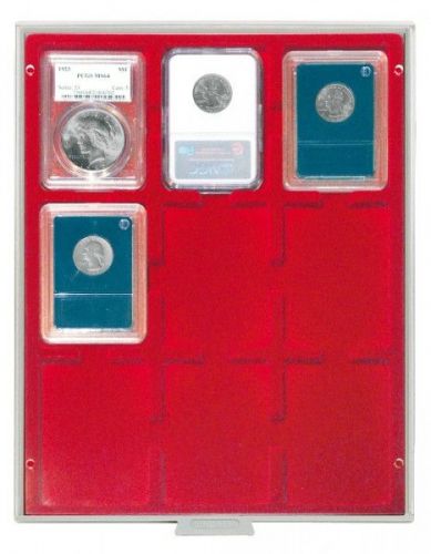 Lindner Münzbox Hellrot Standard 2219 Neu