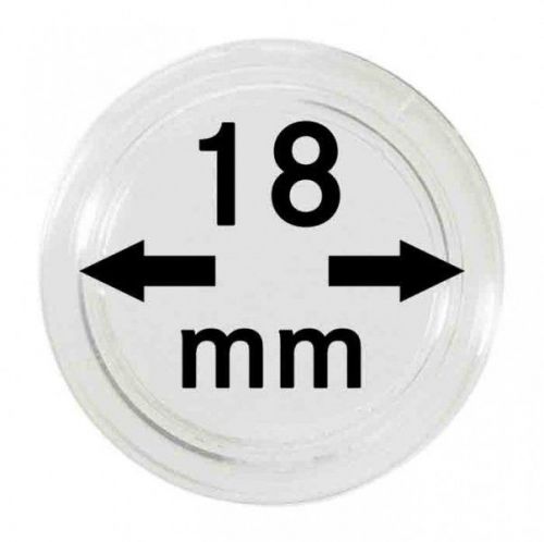 Lindner Münzkapsel mit Ø 18 mm (10er Packung) 2250018P Neu