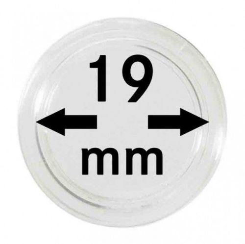 Lindner Münzkapsel mit Ø 19 mm (10er Packung) 2250019P Neu