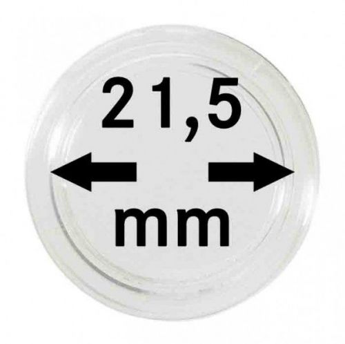 Lindner Münzkapsel mit Ø 21,5 mm (10er Packung) 2250215P Neu