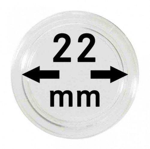 Lindner Münzkapsel mit 22 mm Ø (100er Packung) 2251022 Neu