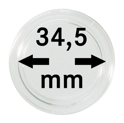 Lindner Münzkapsel 2250345P, 10er Packung Neu