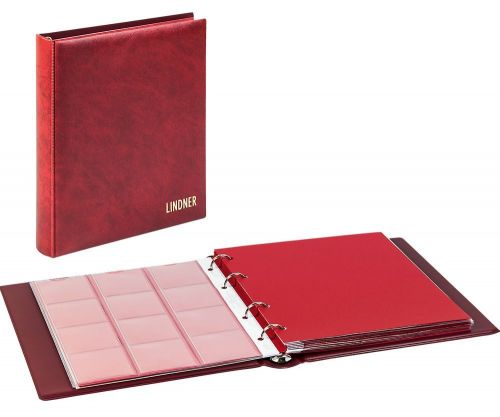 Lindner Karat Münzalbum Weinrot Classic 1106M-W Neu
