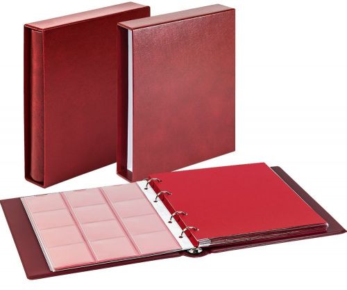 Lindner Münzalbum Weinrot Karat Classic mit Kassette 1106E-W Neu