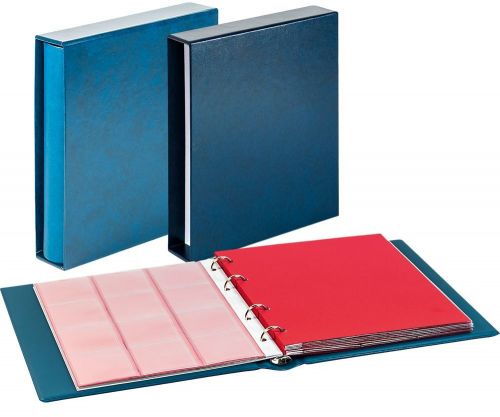 Lindner Münzalbum Blau Karat Classic mit Kassette 1106E-B Neu