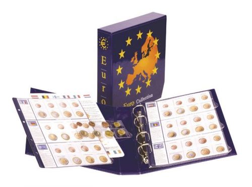 Lindner Vordruckalbum Euro Collection mit Kassette 8450 Neu
