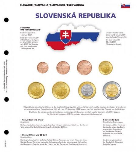 Lindner Vordruckblatt Karat 1109-19 Slowakei Neu