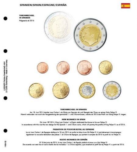 Lindner Vordruckblatt Karat 1109-52 Thronwechsel Spanien Neu