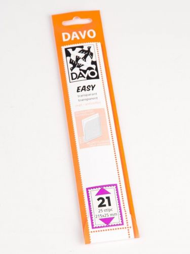 DAVO Klemmstreifen Easy Klar selbstklebend T21, 25 Stück DV42021 Neu