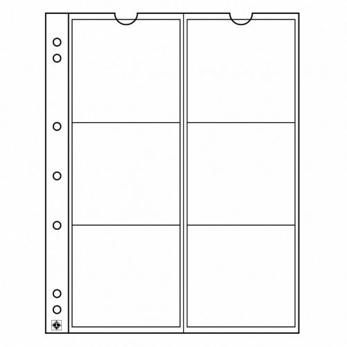 Leuchtturm Münzhüllen NUMIS, 6 Fächer bis 55 Ø mm (5er Pack) 330456 Neu