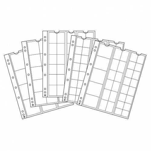Leuchtturm Münzhüllen NUMIS, Sortiment (5er Pack) 338347 Neu