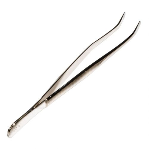 Leuchtturm Pinzette 42, LUXUS 12 cm, gebogen mit Schaufel & Etui 321387 Neu