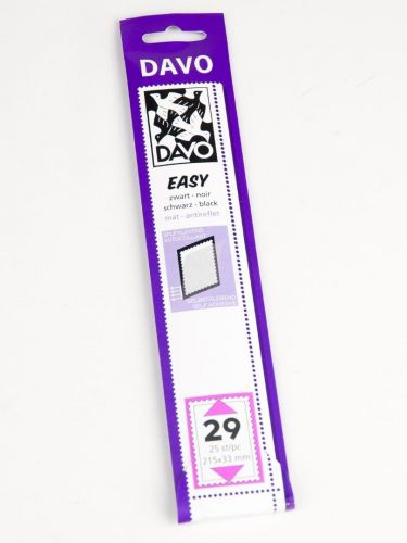 DAVO Klemmstreifen Easy Schwarz selbstklebend Z29, 25 Stück DV41029 Neu
