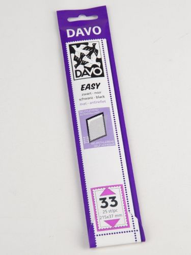 DAVO Klemmstreifen Easy Schwarz selbstklebend Z33, 25 Stück DV41033 Neu