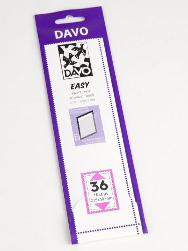 DAVO Klemmstreifen Easy Schwarz selbstklebend Z36, 18 Stück DV41036 Neu