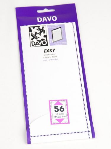 DAVO Klemmstreifen Easy Schwarz selbstklebend Z56, 18 Stück DV41056 Neu