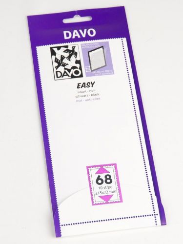 DAVO Klemmstreifen Easy Schwarz selbstklebend Z68, 10 Stück DV41068 Neu