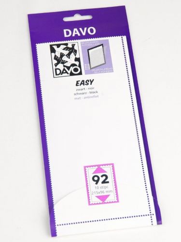 DAVO Klemmstreifen Easy Schwarz selbstklebend Z92, 10 Stück DV41092 Neu