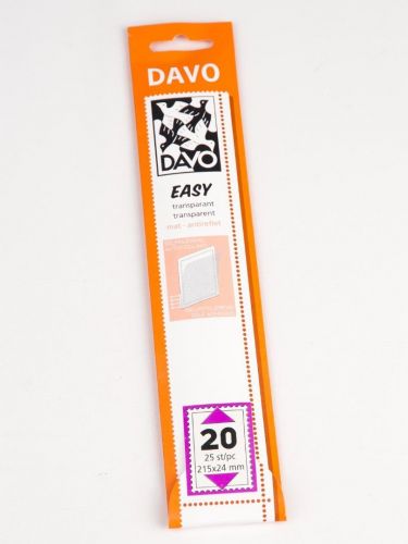 DAVO Klemmstreifen Easy Klar selbstklebend T20, 25 Stück DV42020 Neu