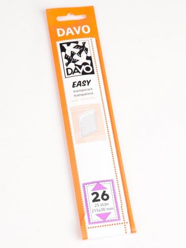DAVO Klemmstreifen Easy Klar selbstklebend T26, 25 Stück DV42026 Neu