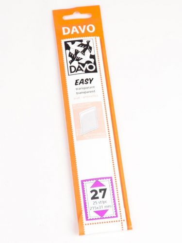 DAVO Klemmstreifen Easy Klar selbstklebend T27, 25 Stück Neu