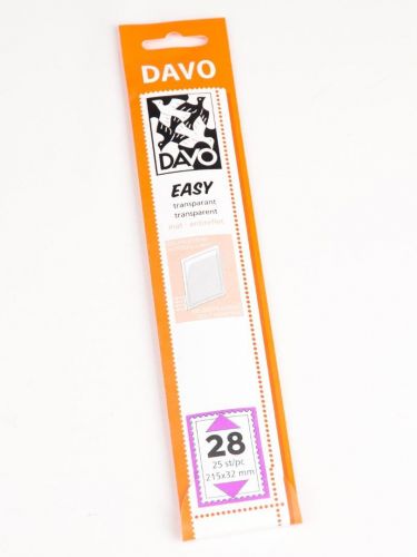 DAVO Klemmstreifen Easy Klar selbstklebend T28, 25 Stück DV42028 Neu