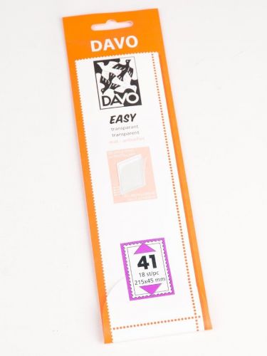 DAVO Klemmstreifen Easy Klar selbstklebend T41, 18 Stück DV42041 Neu