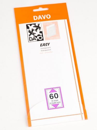 DAVO Klemmstreifen Easy Klar selbstklebend T60, 10 Stück DV42060 Neu