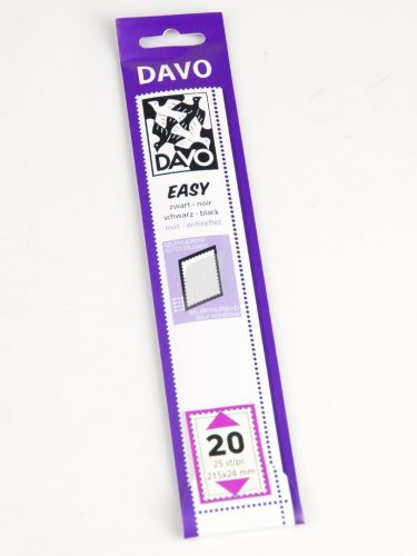 DAVO Klemmstreifen Easy Schwarz selbstklebend Z20, 25 Stück DV41020 Neu