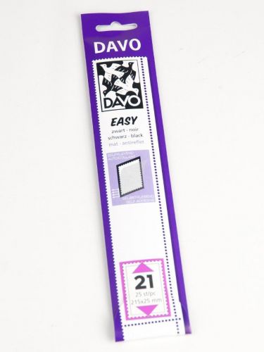 DAVO Klemmstreifen Easy Schwarz selbstklebend Z21, 25 Stück DV41021 Neu