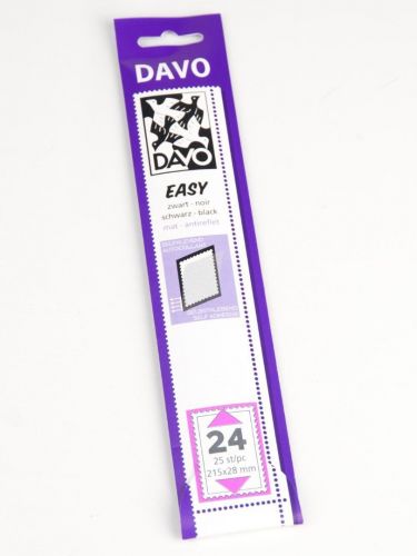DAVO Klemmstreifen Easy Schwarz selbstklebend Z24, 25 Stück DV41024 Neu
