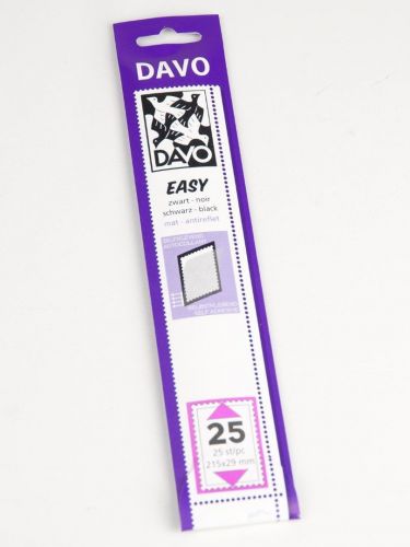 DAVO Klemmstreifen Easy Schwarz selbstklebend Z25, 25 Stück DV41025 Neu