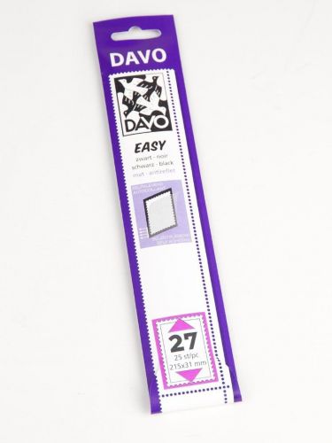 DAVO Klemmstreifen Easy Schwarz selbstklebend Z27, 25 Stück DV41027 Neu