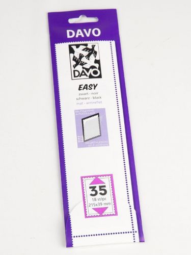 DAVO Klemmstreifen Easy Schwarz selbstklebend Z35, 18 Stück DV41035 Neu