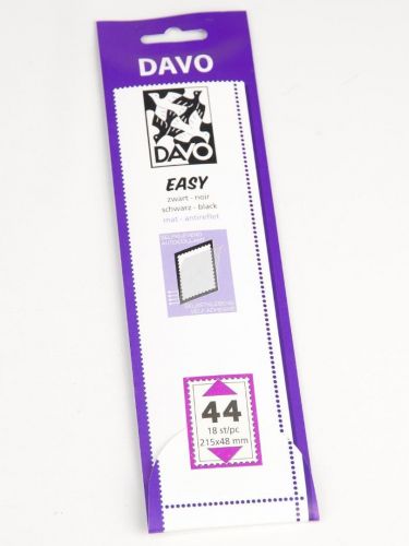 DAVO Klemmstreifen Easy Schwarz selbstklebend Z44, 18 Stück DV41044 Neu